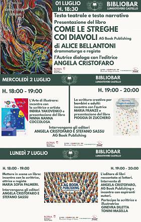 Al bibliobar roma tre pomeriggi di cultura e creatività insieme ad ag book publishing